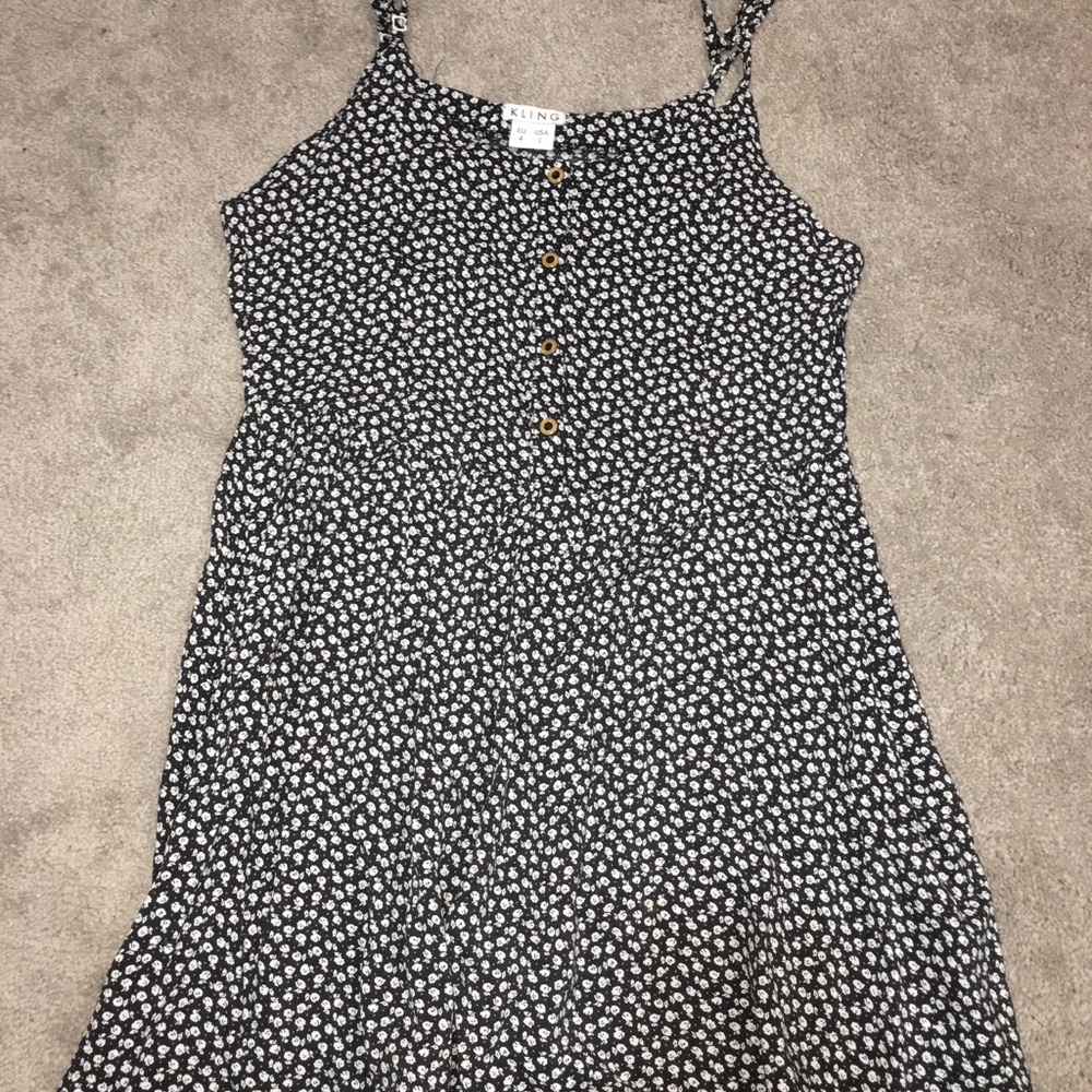 Black floral sundress
